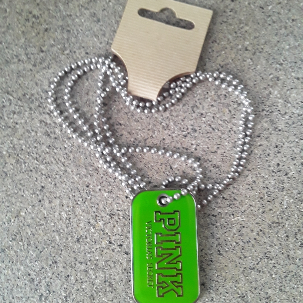 VS Pink dog tag chain